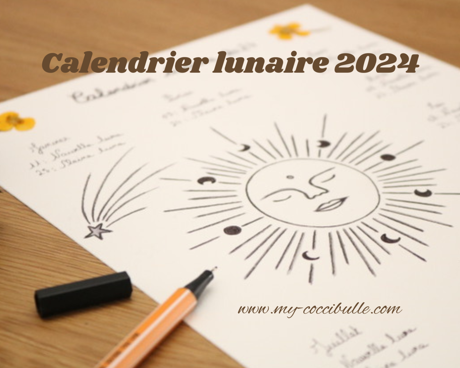 DIY Calendrier lunaire 2024 - My Coccibulle